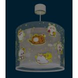 DALBER HANGING LAMP KAWAII FRIENDS GREY 41762ME