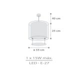 DALBER HANGING LAMP KAWAII FRIENDS GREY 41762ME