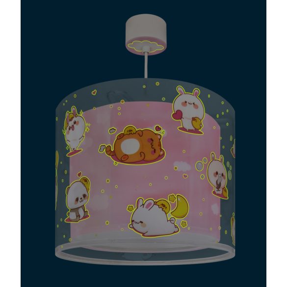 DALBER HANGING LAMP KAWAII FRIENDS PINK 41762MS