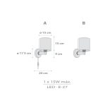 DALBER WALL LAMP KAWAII FRIENDS GREY 41769E