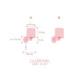 DALBER WALL LAMP KAWAII FRIENDS PINK 41769S