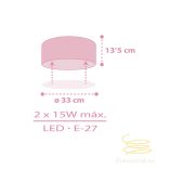 DALBER CEILING LAMP COLOR LIGHT PINK 42006MS