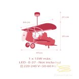 DALBER HANGING LAMP LITTLE PLANE TEDDY 54572