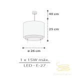 DALBER HANGING LAMP RHINO & CROCO 60622