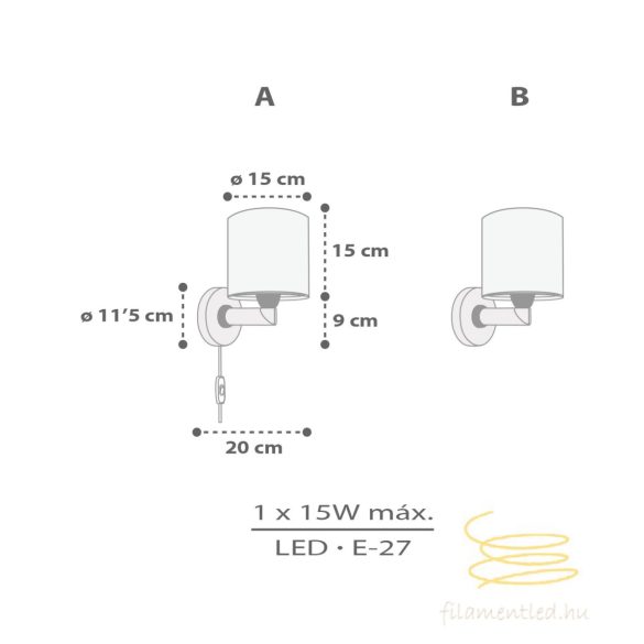 DALBER WALL LAMP RHINO & CROCO 60629