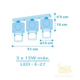 DALBER 3L. CEILING LAMP PIRATE ISLAND 60653