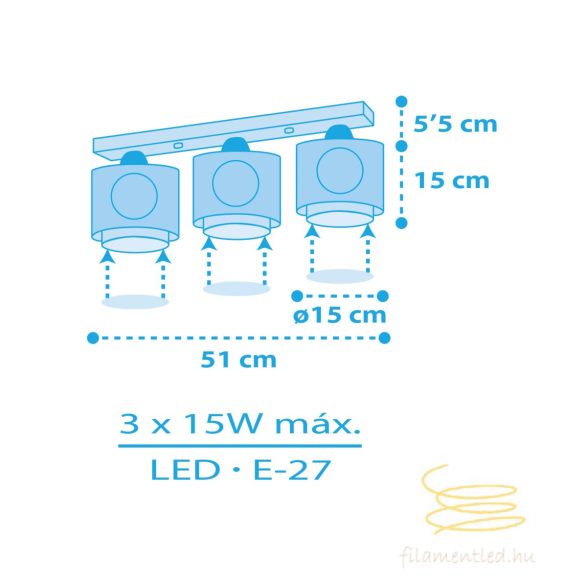 DALBER 3L. CEILING LAMP PIRATE ISLAND 60653