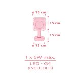 DALBER TABLE LAMP PRINCESS DANCE LED 60911