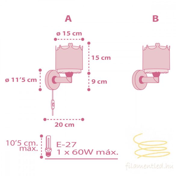 DALBER WALL LAMP LITTLE QUEEN 61109