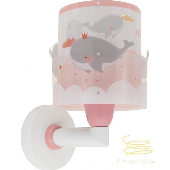 DALBER WALL LAMP WHALE DREAMS PINK 61179S