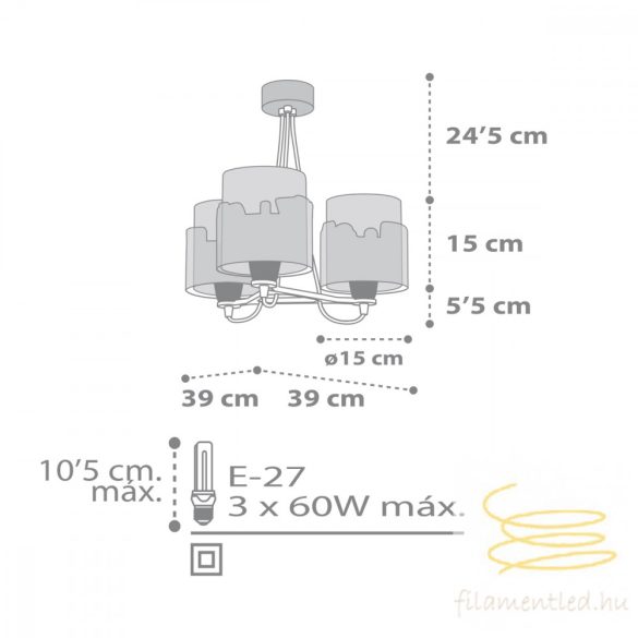 DALBER 3L. HANGING LAMP BABY TRAVEL 61687