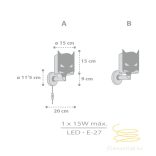 DALBER WALL LAMP DARK HERO 61809