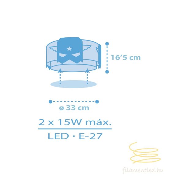 DALBER CEILING LAMP BLUE HERO 61816M