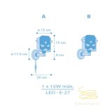 DALBER WALL LAMP BLUE HERO 61819