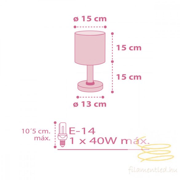 DALBER T. LAMP SWEET DREAMS PINK 62011S