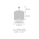 DALBER H. LAMP SWEET DREAMS GREY 62012ME