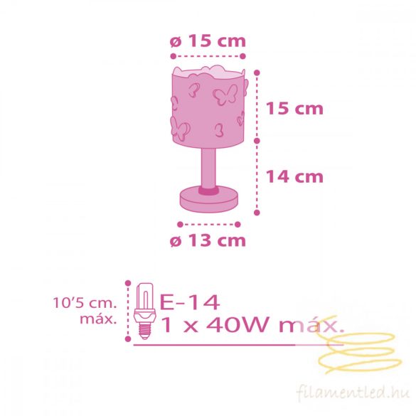 DALBER TABLE LAMP BUTTERFLY 62141