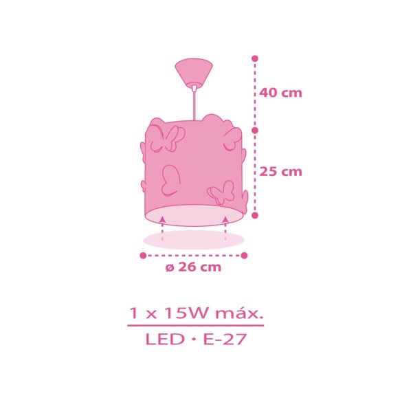 DALBER HANGING LAMP BUTTERFLY 62142M