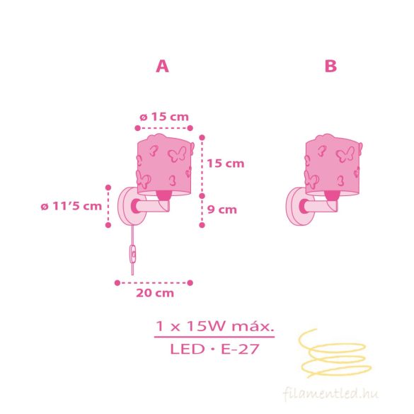 DALBER WALL LAMP BUTTERFLY 62149