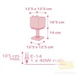 DALBER T. LAMP BABY JUNGLE PINK LED 63111NS