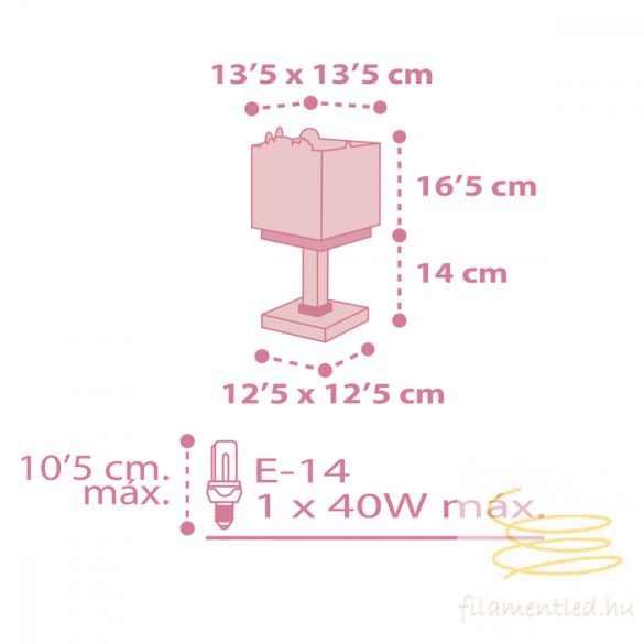 DALBER T. LAMP BABY JUNGLE PINK LED 63111NS