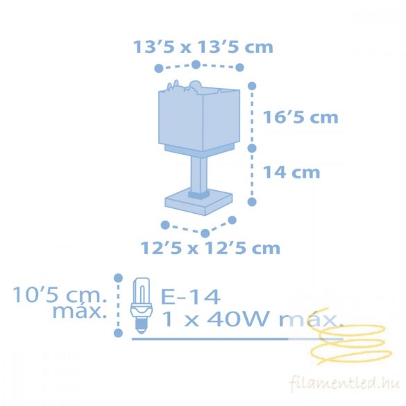 DALBER T. LAMP BABY JUNGLE BLUE LED 63111NT