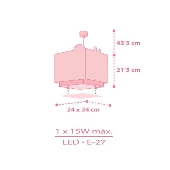 DALBER H. LAMP BABY JUNGLE PINK 63112MS