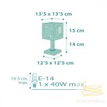 DALBER TABLE LAMP MOONLIGHT GREEN 63231H