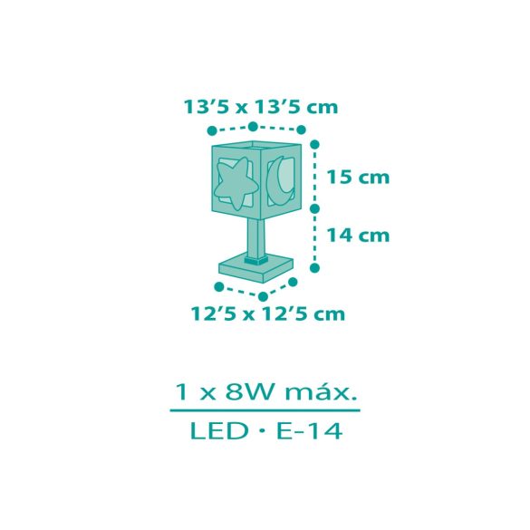 DALBER TABLE LAMP MOONLIGHT GREEN 63231H