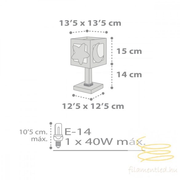 DALBER TABLE LAMP MOONLIGHT GREY 63231NE