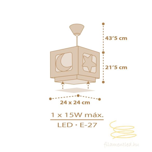 DALBER HANGING LAMP MOONLIGHT BEIGE 63232B