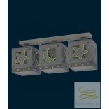 DALBER 3L. CEILING LAMP MOONLIGHT GREY 63233NE