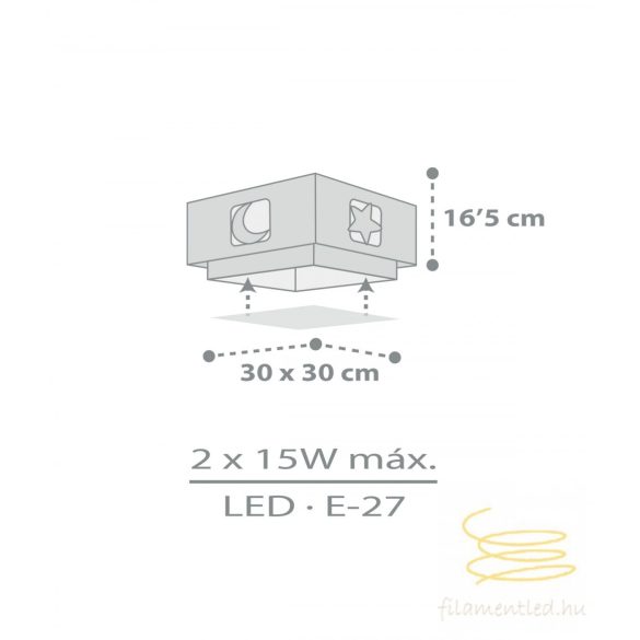DALBER CEILING LAMP MOONLIGHT GREY 63236E