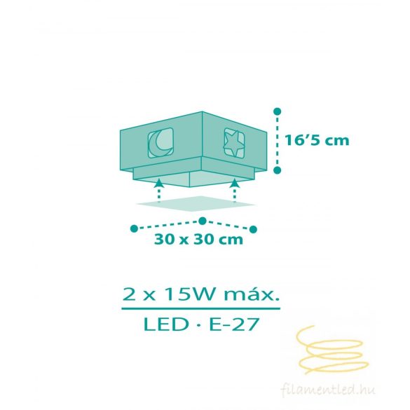 DALBER CEILING LAMP MOONLIGHT GREEN 63236H