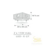 DALBER CEILING LAMP MOONLIGHT GREY 63236ME