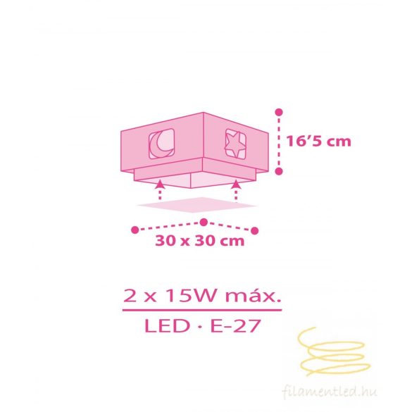 DALBER CEILING LAMP MOONLIGHT PINK 63236S