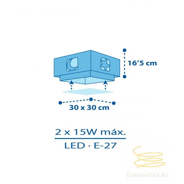 DALBER CEILING LAMP MOONLIGHT BLUE 63236T