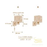 DALBER WALL LAMP MOONLIGHT BEIGE 63239B