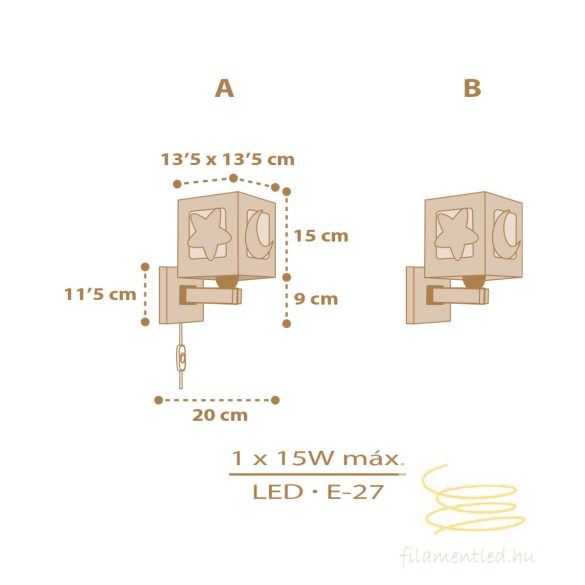 DALBER WALL LAMP MOONLIGHT BEIGE 63239B