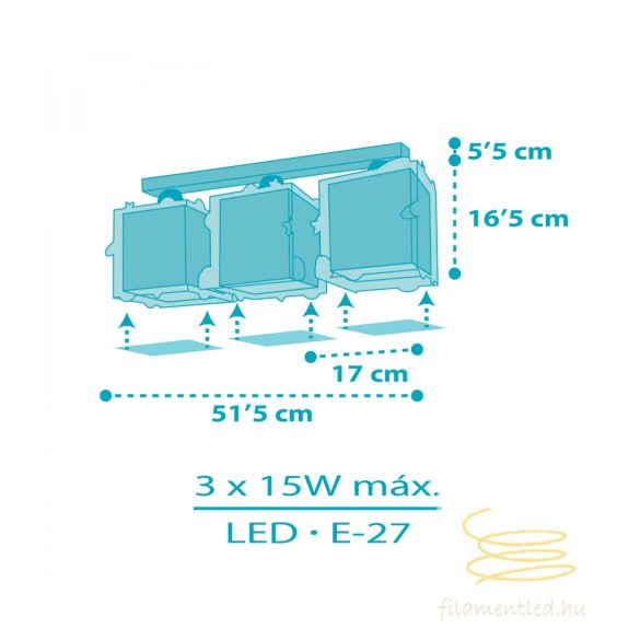 DALBER 3L. CEILING LAMP ROCKET 63353