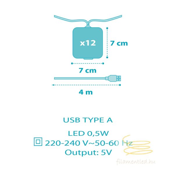 DALBER NIGHTLIGHT GARLAND ROCKET 63355