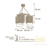 DALBER 3L. HANGING LAMP GOOD NIGHT 63394