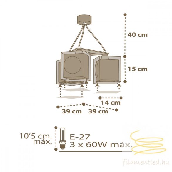 DALBER 3L. HANGING LAMP GOOD NIGHT 63394