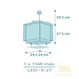 DALBER HANGING LAMP BABY DINOS 63452M