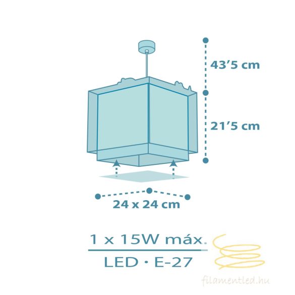 DALBER HANGING LAMP BABY DINOS 63452M