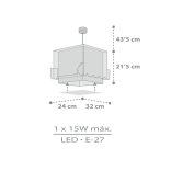 DALBER HANGING LAMP THE NIGHT TRAIN 63532M