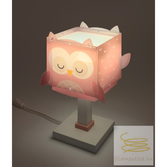 DALBER TABLE LAMP LITTLE PINK OWL 64481N