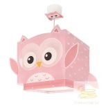 DALBER HANGING LAMP LITTLE PINK OWL 64482M