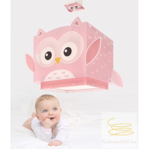 DALBER HANGING LAMP LITTLE PINK OWL 64482M