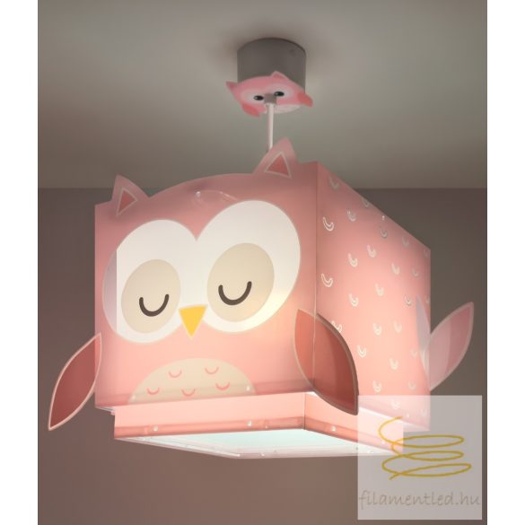 DALBER HANGING LAMP LITTLE PINK OWL 64482M